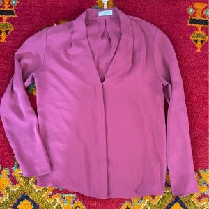 Silk-feel Babaton Pink Blouse